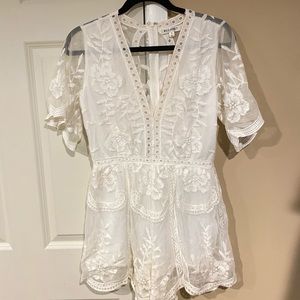 White lace romper